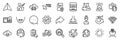 Checklist, Graph chart and Cloud computing line icons pack. For web app. App line icons. Vector Royalty Free Stock Photo