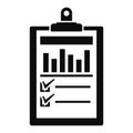 Checklist graph icon, simple style Royalty Free Stock Photo