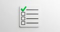 Checklist with Green Tick - Task Completion and Confirmation Concept Royalty Free Stock Photo