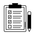 Checklist Half Glyph Style vector icon which can easily modify or edit