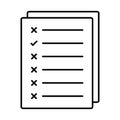 Checklist Half Glyph Style vector icon which can easily modify or edit
