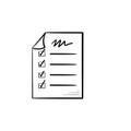 Checklist hand drawn outline doodle icon.