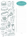 Checklist hand drawn outline doodle icon. Sketched vector Illustration.