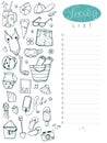 Checklist hand drawn outline doodle icon. Sketched vector Illustration.