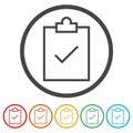 Checklist icon, checklist icon form approved, 6 Colors Included Royalty Free Stock Photo