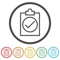 Checklist icon, checklist icon form approved, 6 Colors Included Royalty Free Stock Photo