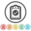 Checklist icon, checklist icon form approved, 6 Colors Included Royalty Free Stock Photo