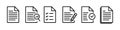 The checklist icon. Clipboard symbol. Document with pen, magnifying glass, loupe, checkbox, check mark. Vector illustration