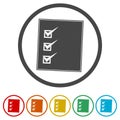 Checklist Icon, 6 Colors Included Royalty Free Stock Photo