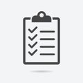 Checklist icon flat style isolated on background. Checklist sign