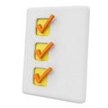 Checklist Icon Orange Checkmarks White Background Design Royalty Free Stock Photo