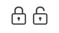 Padlock icon isolated on white background. Flat style. Security symbol. Vector Royalty Free Stock Photo