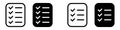 Checklist icon sets. Document icon, questionnaire symbol. Royalty Free Stock Photo