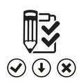 Checklist icon stock vector illustration flat design Royalty Free Stock Photo