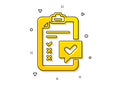 Checklist icon. Survey report sign. Vector