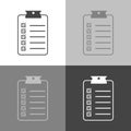 Checklist icon vector illustration flat design. Questionnaire, s Royalty Free Stock Photo