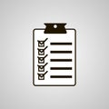Checklist icon vector illustration flat design. Questionnaire, s Royalty Free Stock Photo