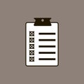 Checklist icon vector illustration flat design. Royalty Free Stock Photo