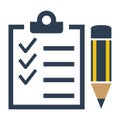 Checklist icon on white background.