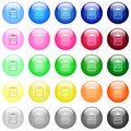 Checklist icons in color glossy buttons