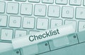 Checklist - Inscription on Blue Keyboard Key Royalty Free Stock Photo