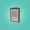 Checklist isometric icon. Simple color vector of science icons for ui and ux, website or mobile application Royalty Free Stock Photo