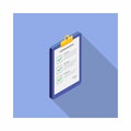 Checklist Isometric right view icon vector isometric