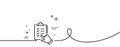 Checklist line icon. Clipboard document sign. Continuous line with curl. Vector Royalty Free Stock Photo