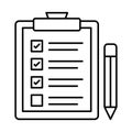 Checklist  Line Style vector icon which can easily modify or edit Royalty Free Stock Photo