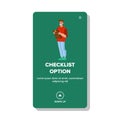 checklist option vector