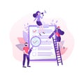 Checklist people, great design for any purposes. Flat vector character illustration. Check list icon, vector Royalty Free Stock Photo