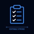 Checklist pixel perfect color linear ui icon for dark theme