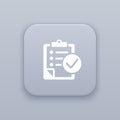 Checklist, questionnaire button, best vector