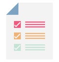 Checklist Report Color isolated Vector Icon that can be easily modified or edit Royalty Free Stock Photo