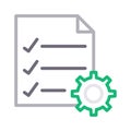Checklist setting thin color line vector icon Royalty Free Stock Photo