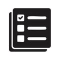 Checklist Sheets Task List Vector Icon Symbol Stacked Pages with Checkmarks Completed Approved Royalty Free Stock Photo