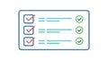 Checklist Task List Icon with Checkmarks for Completion, vector design Generative AI Royalty Free Stock Photo
