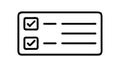 Checklist Task List To,Do Vector Outline Icon, vector design Generative AI Royalty Free Stock Photo