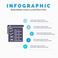 Checklist, Testing, Report, Qa Infographics Presentation Template. 5 Steps Presentation Royalty Free Stock Photo