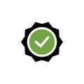 Checklist tick badge icon design template vector