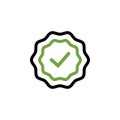 Checklist tick badge icon design template vector