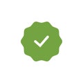 Checklist tick badge icon design template vector