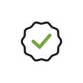 Checklist tick badge icon design template vector