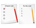 Checklist and todo list