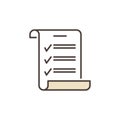 Checklist vector concept colored icon or symbol