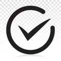 Checkmark confirm or checkbox line art icon for apps and websites