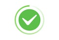 Checkmark green loading complete