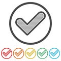 Checkmark Icon, Check mark icon - vector, 6 Colors Included Royalty Free Stock Photo