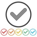 Checkmark Icon, Check mark icon - vector, 6 Colors Included Royalty Free Stock Photo