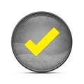 Checkmark icon on classy splash black round button illustration Royalty Free Stock Photo